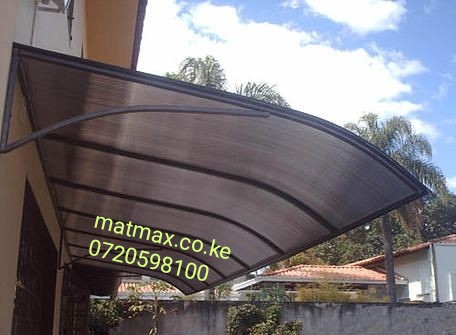 silver polycarbonate canopy car parking shade